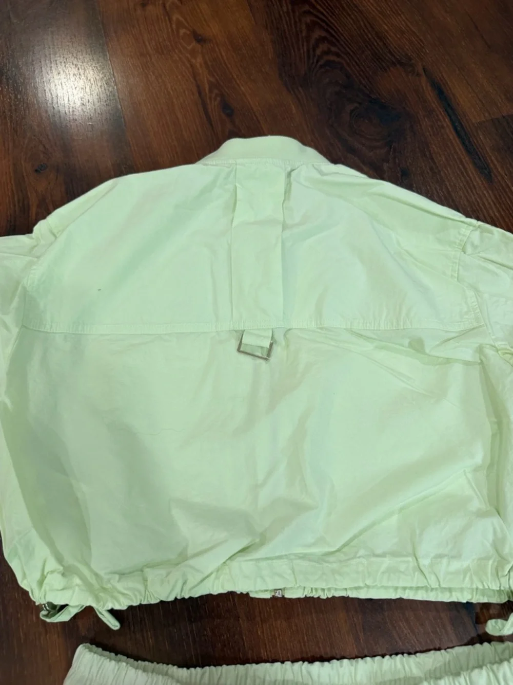 ZARA 2 PC MINI SKIRT Sz S AND CROPTOP jacket Sz XS light green color